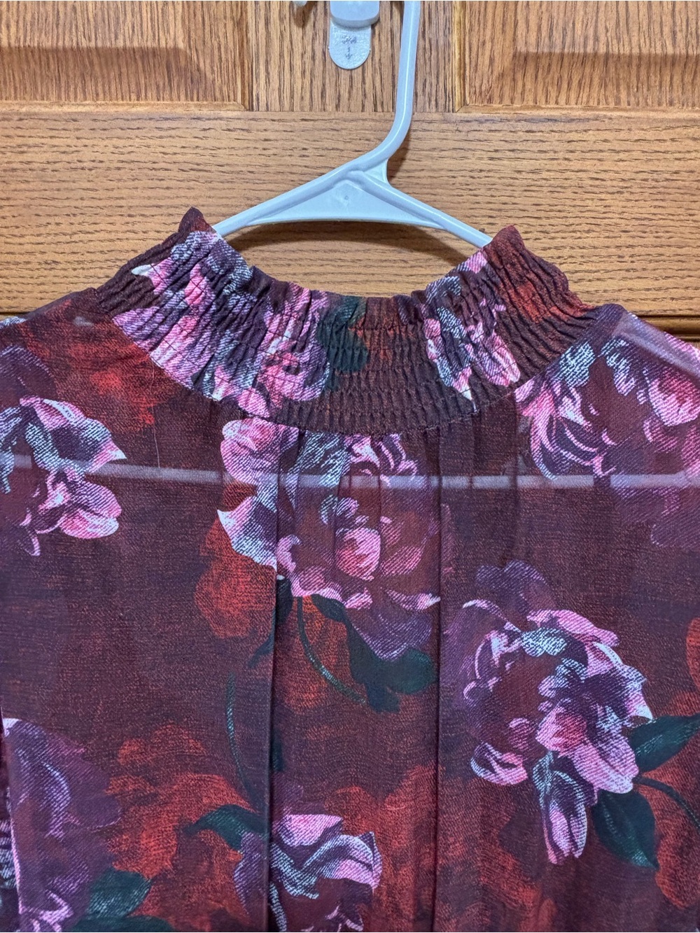 Lost + Wander Burgundy Floral Tiered Maxi Dress. Sz S. NWT - Picture 4 of 12